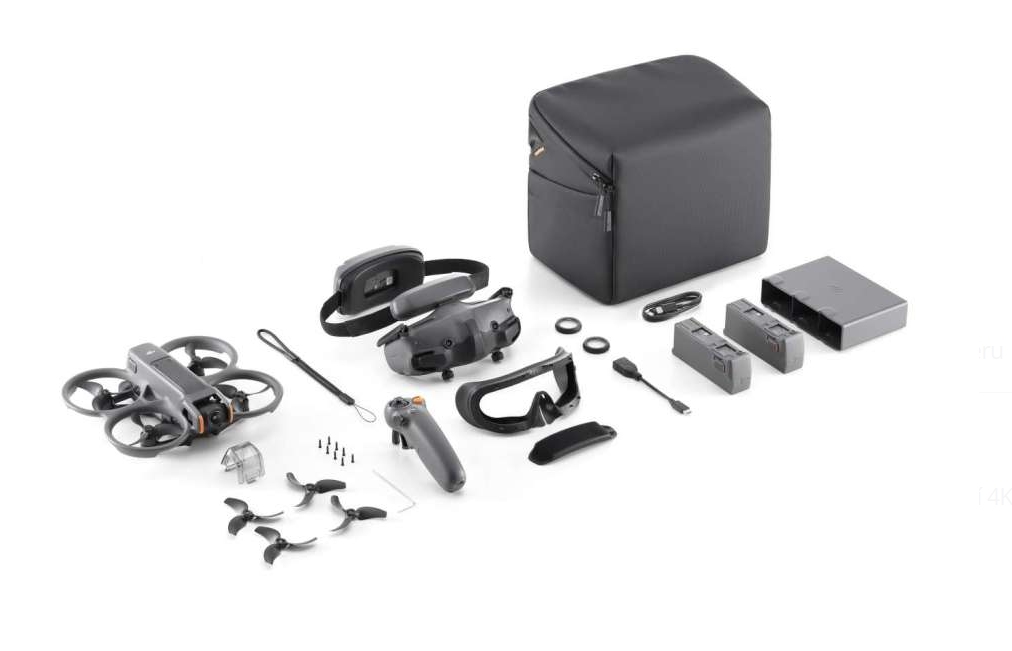 fpv dron dji avata 2 fly more combo three batteries obsah baleni